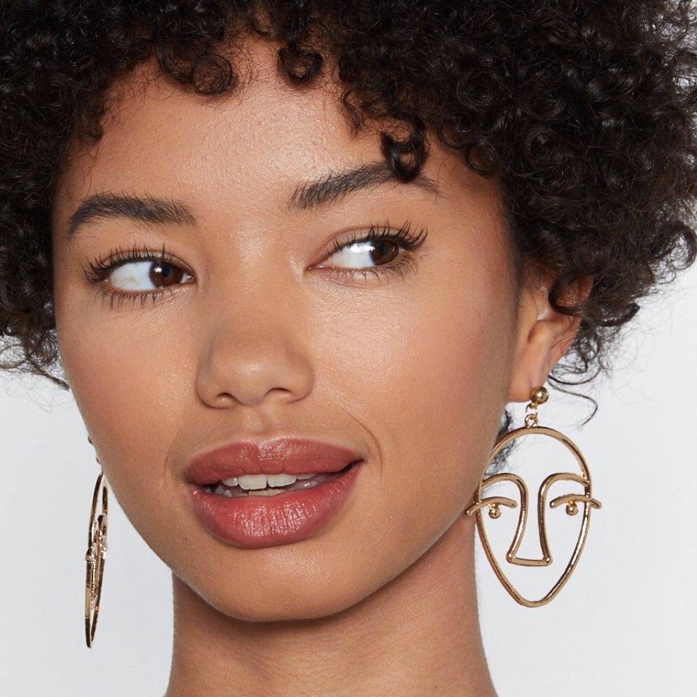 A Face In The Crowd Drop Earrings - Abstract Faces